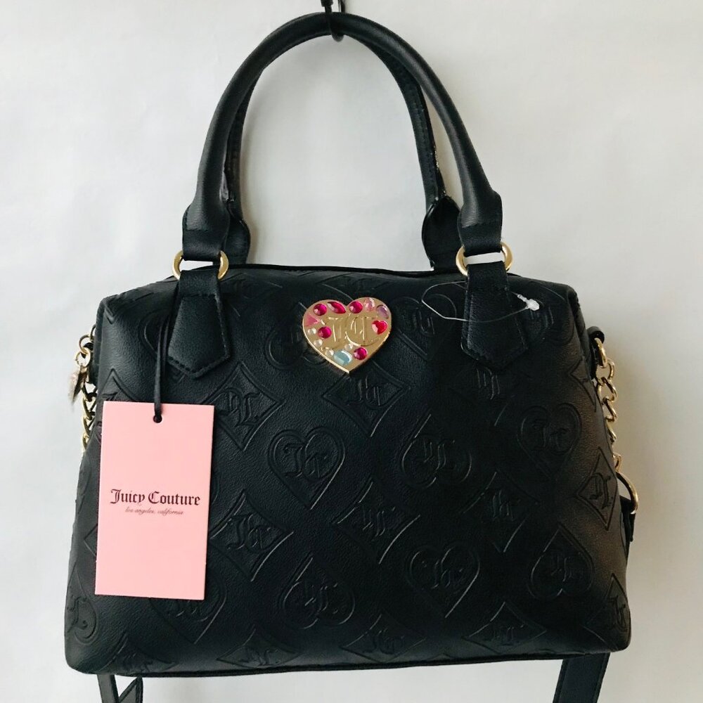 JUICY COUTURE  Glizted Out Satchel  Black NWT  MSRP $118